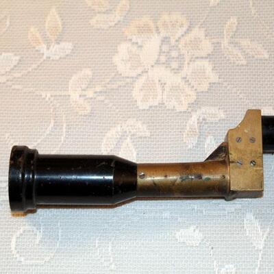 Vintage offset scope, brass and black metal, good condition (#16)