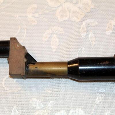 Vintage offset scope, brass and black metal, good condition (#16)