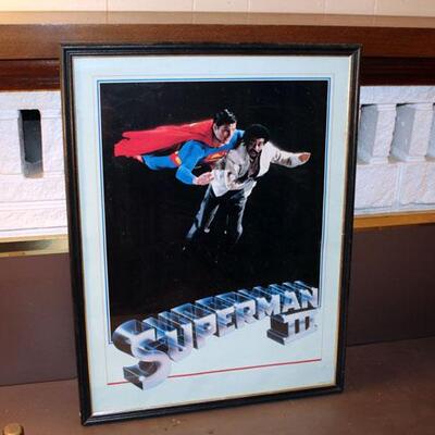 Superman 2 Movie poster, framed (#21)