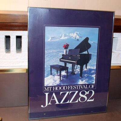 1982 Mt Hood Festival of Jazz framed poster (#26)