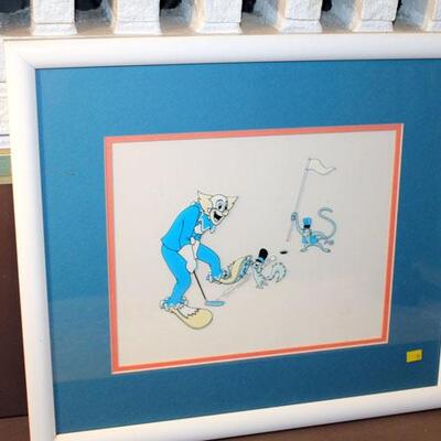 Bozo serigraph cell, framed, with COA (#31)