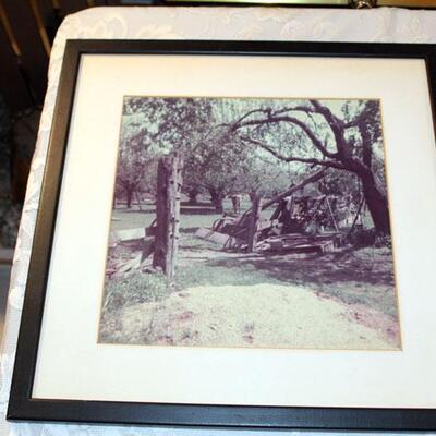 Pair Farm scene photographs, framed (#38,39)