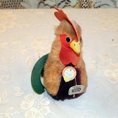 Vintage Steiff Rooster, original tags, 8