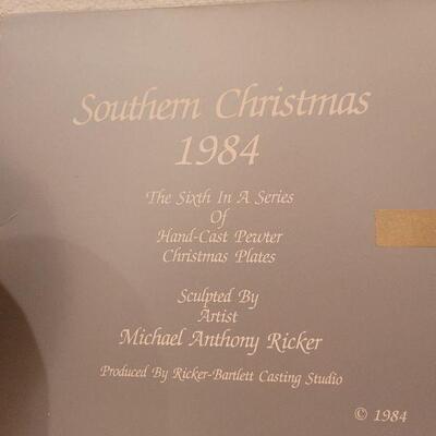 Lot 695: Vintage 1984 SOUTHERN CHRISTMAS Pewter Plate