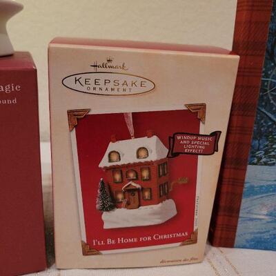 Lot 696: Assorted Hallmark Christmas Ornaments + Puzzle