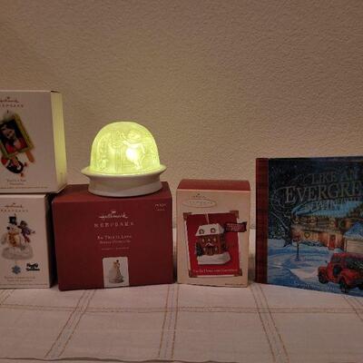 Lot 696: Assorted Hallmark Christmas Ornaments + Puzzle