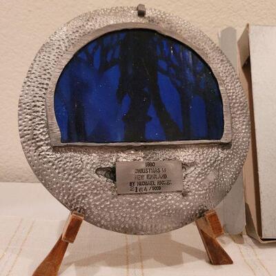 Lot 697: Vintage 1980 CHRISTMAS IN NEW ENGLAND Pewter Plate 
