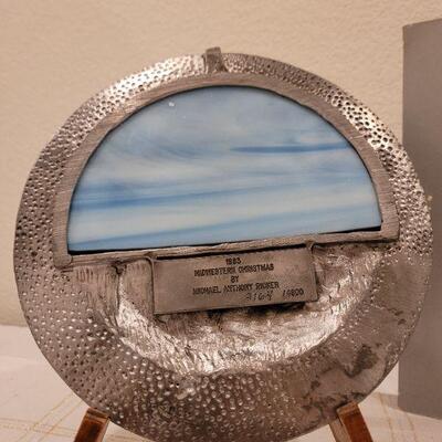 Lot 699: Vintage 1983 MIDWESTERN CHRISTMAS Pewter Plate