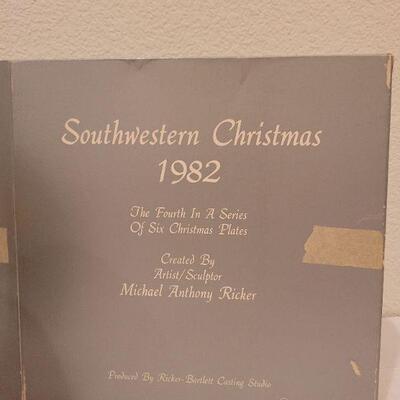Lot 700: Vintage 1982 SOUTHWESTERN CHRISTMAS Pewter Plate