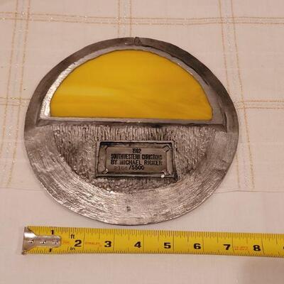 Lot 700: Vintage 1982 SOUTHWESTERN CHRISTMAS Pewter Plate
