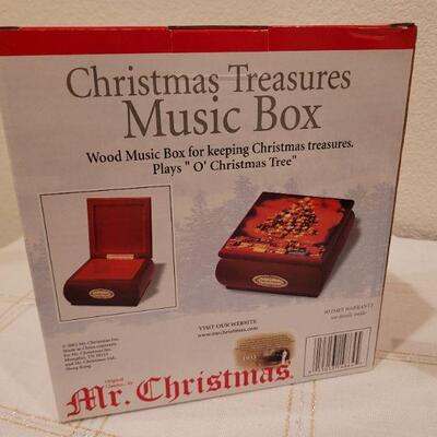 Lot 707: Assorted Christmas Ornaments and MUSIC BOX