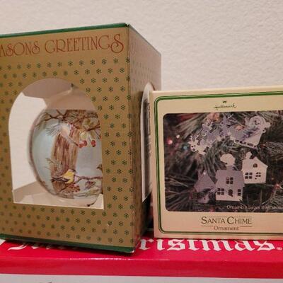 Lot 707: Assorted Christmas Ornaments and MUSIC BOX