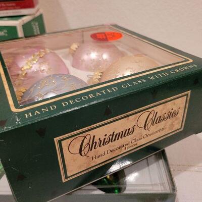 Lot 710: Assorted Hallmark and Glass Christmas Ornaments 