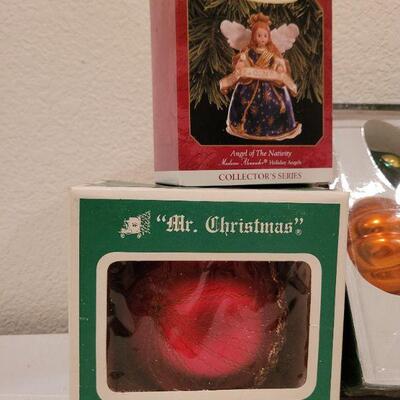 Lot 710: Assorted Hallmark and Glass Christmas Ornaments 