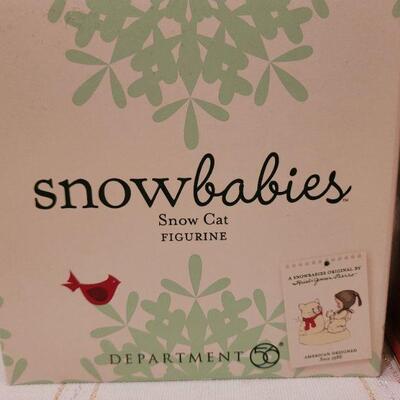 Lot 742: Assorted Dept 56 Snowbabies Christmas Figures + Ornaments
