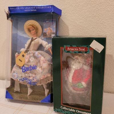 Lot 745: Vintage SOUND OF MUSIC Barbie + Santa Christmas Ornament 