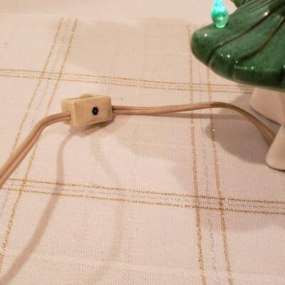 Lot 765:  Vintage Atlantic Mold Ceramic Music Box Christmas Tree (Lights & Music Both Work--Missing Some Bulbs)