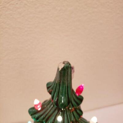 Lot 765:  Vintage Atlantic Mold Ceramic Music Box Christmas Tree (Lights & Music Both Work--Missing Some Bulbs)