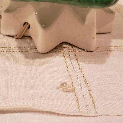 Lot 765:  Vintage Atlantic Mold Ceramic Music Box Christmas Tree (Lights & Music Both Work--Missing Some Bulbs)