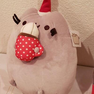 Lot 772:  New Snowman Slippers, (3) Snowman Charms, Snowflake Socks, Santa Wish Box, Cat Plushie 