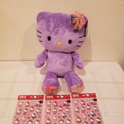 Lot 774: New Purple HELLO Kitty & Stickers