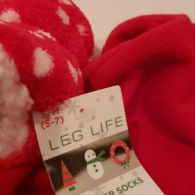 Lot 777: NEW Hallmark Snowman Light Up Scarf, Snowman Slippers & Hallmark Shirt