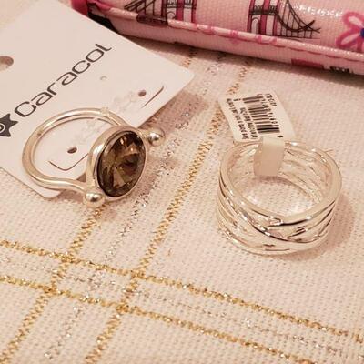 Lot 788: New Pink Poppy Wallet. (2) Rings, Holiday Socks & Hallmark Address Book Gift Set