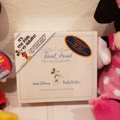 Lot 795: NEW Totally Ticklish Mickey and Minnie Mouse Animated Plushies and Walt Disney Trivial Pursuit 
