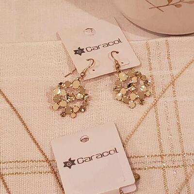Lot 801:  New Necklace & Earrings and Coffee Cup 