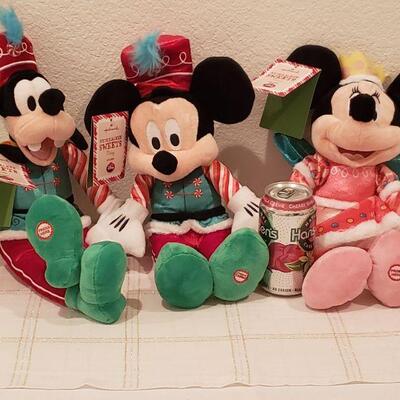 Lot 808:  New Disney Hallmark Nutcracker Sweets Mickey, Minnie & Goofy Animated Plushies