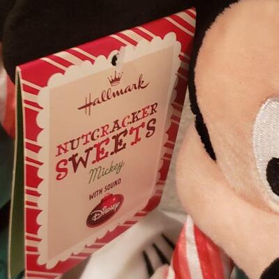 Lot 808:  New Disney Hallmark Nutcracker Sweets Mickey, Minnie & Goofy Animated Plushies