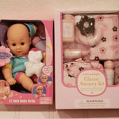 Lot 812: NEW 12" Baby Bella & FAO Schwartz Classic Nursery Set