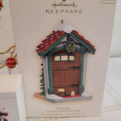 Lot 824: Assorted Hallmark and Dept 56 Ornaments w/ Metal Christmas Tree