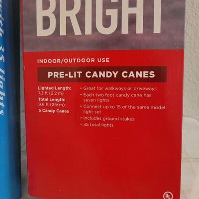 Lot 836: (3) Sets of Outdoor Candy Cane Christmas Lighting