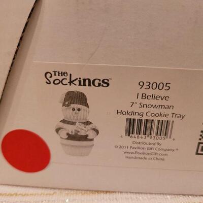 Lot 865: (3) New THE STOCKINGS Snowman Christmas Deco Figures 