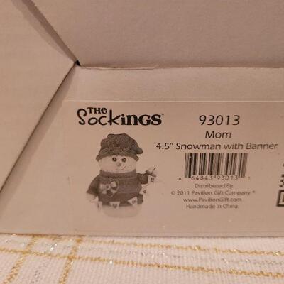 Lot 867: Assorted NEW The Stockings Snowman Deco + Dept. 56 Snowbaby