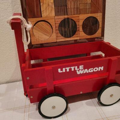Lot 876: Vintage Little Wagon + NEW Geometric Puzzle 