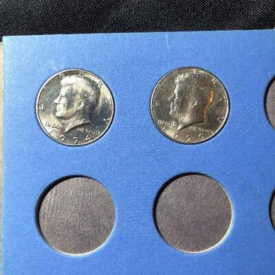 Lot 119 - John F. Kennedy Half Dollar Collection with Collector Book Starting 1964