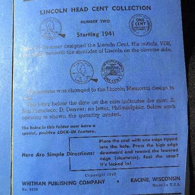 Lot 120 - Lincoln Cent Collection with Collectors Book - Starting 1941 - Book Number Two