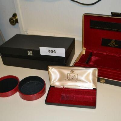LOT 354 JEWELRY BOXES/CASES