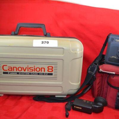 LOT 370 VINTAGE CANON VIDEO RECORDER AND CASES