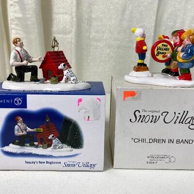 Lot# 233 s Department 56 Snow Village Sparkyâ€™s New Doghouse Children In Band 