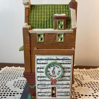 Lot #241 S Vintage Department 56 1992 Christmas In the City Music Emporium Hand-painted Porcelain  