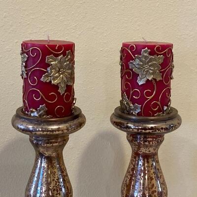 Pair of Gold Candle Sticks 