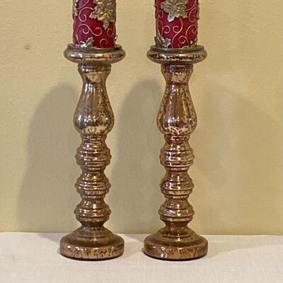 Pair of Gold Candle Sticks 
