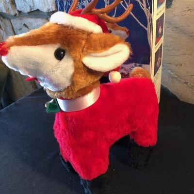 #742 Flashing Nose Reindeer  Musical Battery operated 