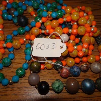 Lot # 0033 Misc Plastic Beaded Necklaces (4)