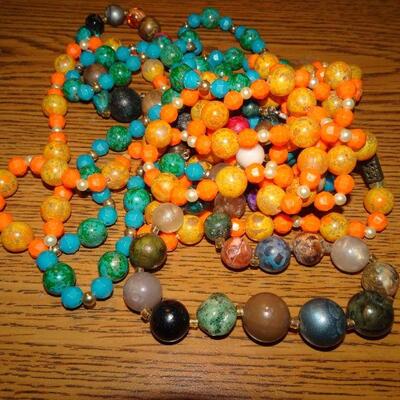 Lot # 0033 Misc Plastic Beaded Necklaces (4)