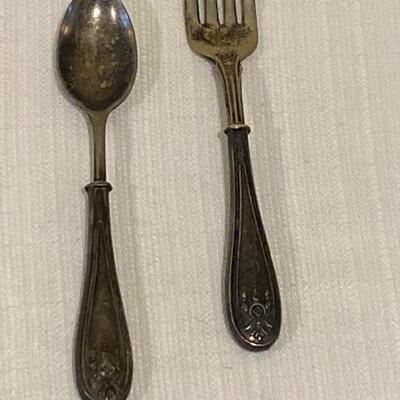 Pair of Sterling Baby Spoons & Forks