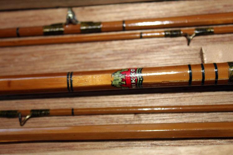 Nikko Japanese import split bamboo fly rod, original box (#142